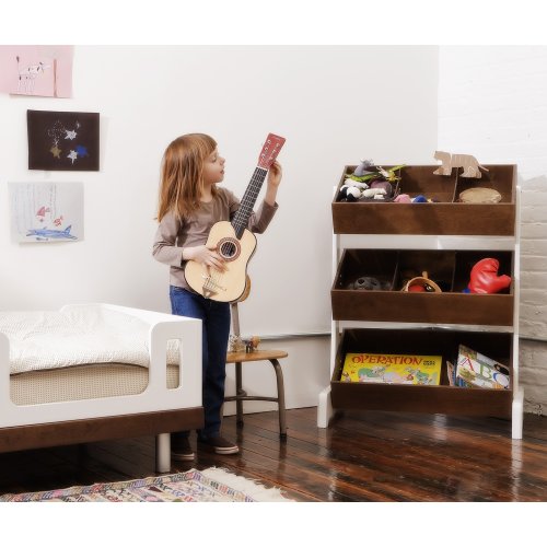 Toy store coffre à jouets - Blanc/Noyer